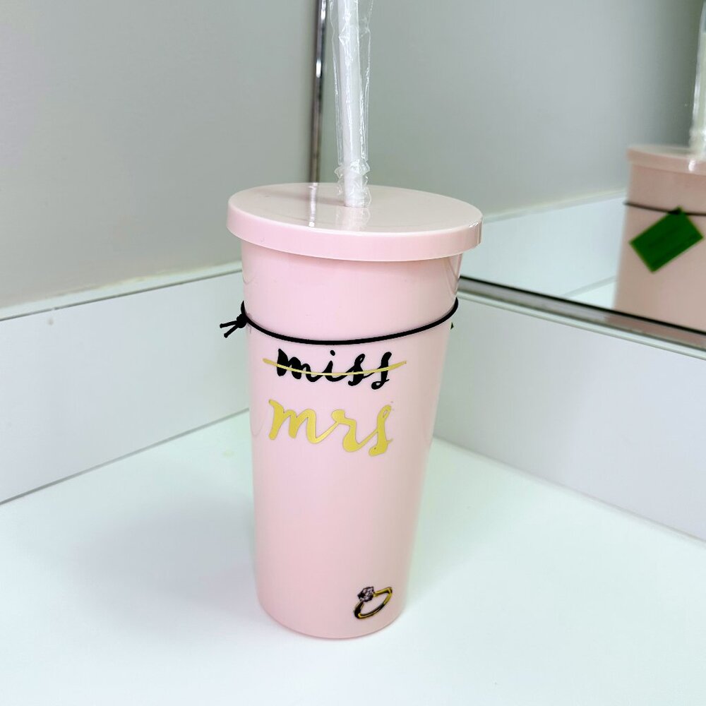 NWT Kate Spade "Miss to Mrs" Tumbler